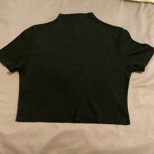 Faux turtle neck crop top